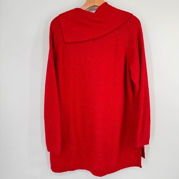 Talbots Plus Red speckled Sweater Womens size1X Cotton Blend zip collar - Picture 12 of 12
